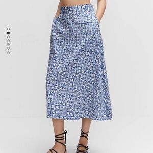Printed midi skirt